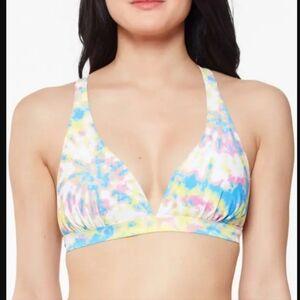 NWT JESSICA SIMPSON tie dye bikini top swimsuit,  multicolor